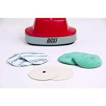 Boss Cleaning Equipment B200752 Scrubber, Gloss Boss 470rpm 18' 3 Wire Cord Red