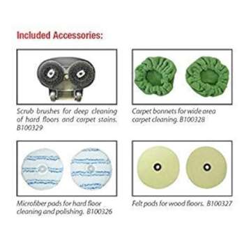 Boss Cleaning Equipment B200752 Scrubber, Gloss Boss 470rpm 18' 3 Wire Cord Red