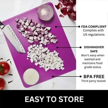 Flexible 3 Colored Cutting Board Mats Set for Fun Cooking