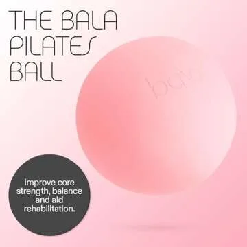 Bala Non-Weighted Exercise Ball (Blush) - 8" Yoga Ball for Barre, Stretching, Strength & Core Traini...