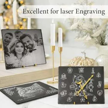 MAPRIAL Slate Cheese Boards - Elegant 4 Pack for Entertaining