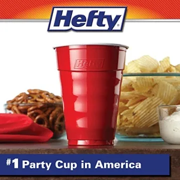 Hefty Party On Red Disposable Cups 18 oz - 50 Count
