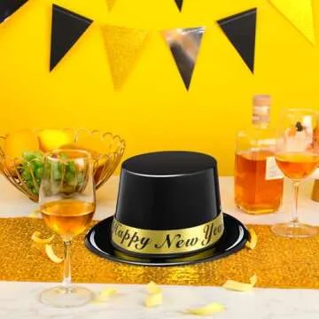 Happy New Year Top Hat Set for Party Celebrations 2025