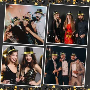 Happy New Year Top Hat Set for Party Celebrations 2025