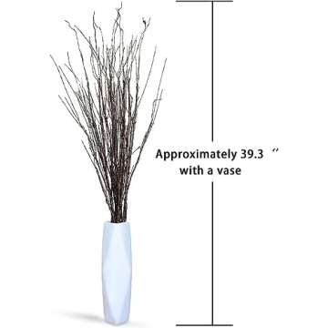 MISSWARM 10 PCS Artificial Twigs Curly Willow Branches, 30.7 Inches Lifelike Bendable Artificial Branch Flower Dried Stems for Home Decoration