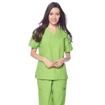 Dagacci Women’s Medical Scrub Set in Apple Green - XX-Small
