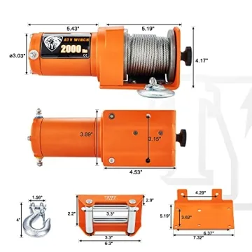 TYT 2000 lb Electric Winch for ATV/UTV Adventures