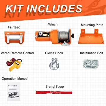 TYT 2000 lb Electric Winch for ATV/UTV Adventures