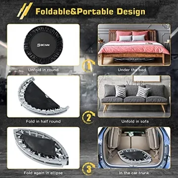 BCAN Mini Trampoline for Adults - Safe Fun Fitness Equipment