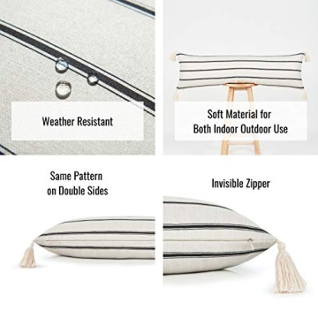 Hofdeco Boho Lumbar Pillow Cover for Indoor Outdoor Use