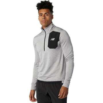 New Balance Men's NB Heat Grid Half Zip for Comfort