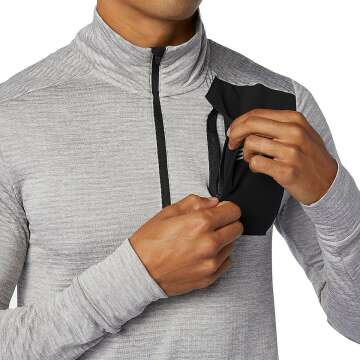 New Balance Men's NB Heat Grid Half Zip for Comfort