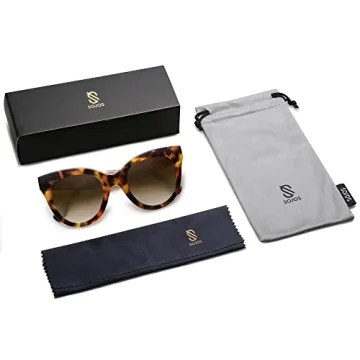 SOJOS Retro Oversized Cateye Sunglasses - Stylish UV Protection