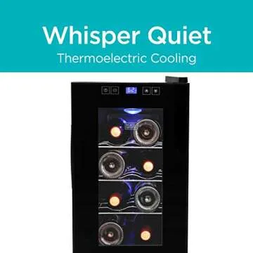 BLACK+DECKER 8 Bottle Wine Fridge with Thermoelectric Cooling