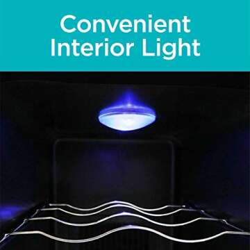 BLACK+DECKER 8 Bottle Wine Fridge, Thermoelectric, Wine Fridge Small with Triple Pane Clear Glass Door, Mini Wine Fridge, BD60026