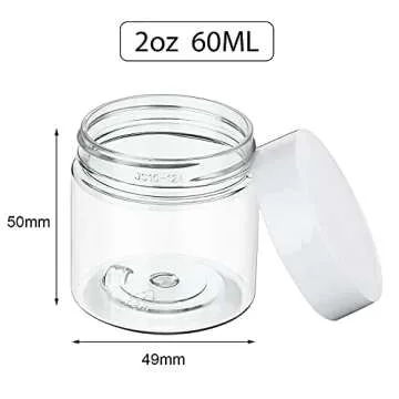 Deluxe 36-Pack Clear Plastic Jars - Leak Proof & Versatile Storage Solution