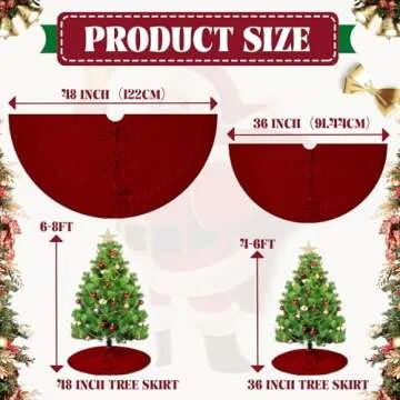 Red Knitted Christmas Tree Skirt - Elegant Holiday Decor