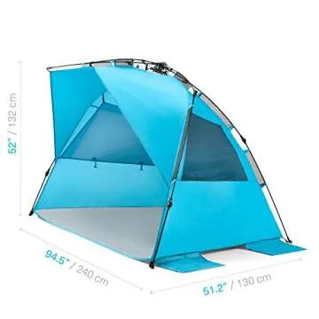 Pacific Breeze Easy Setup Beach Tent for Family Fun Outdoors