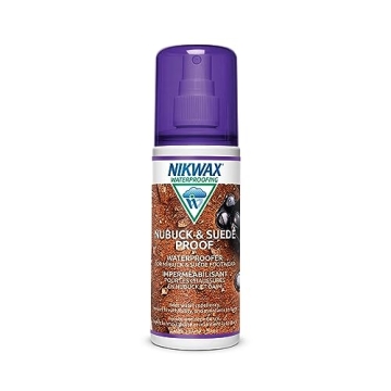 Nikwax Nubuck & Suede Proof, 125ml, Spray-On Waterproofing Restores DWR Water Repellency in Textured Leather Footwear, Shoe & Boot Care and Rain Protection