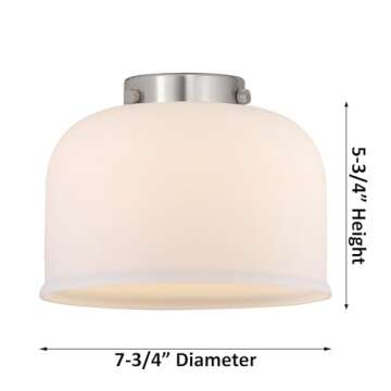 Innovations 517-1CH-BB-G71: Elegant Brushed Brass Semi-Flush Mount Light