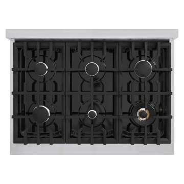 ZLINE Classic Gas Range with 6 Burner Cooktop in Stainless Steel