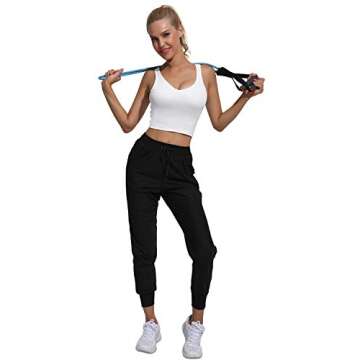 Promover Women Padded Sports Bra Fitness Workout Running Shirts Longline Yoga Athletic Gym Camisole White Crop Tank Tops (White, XXL)