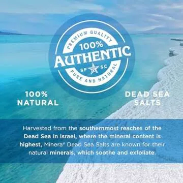 Minera Dead Sea Salt, 100% Pure & Natural, 5 lbs Coarse Grain (0-1.7 -4mm) Bulk Bag, Easily Dissolving Dead Sea Salts for Soaking & Bathing, Skin Nourishing Coarse Sea Salt, Unscented
