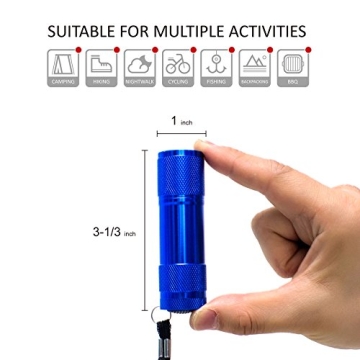 FASTPRO Compact LED Flashlights with Batteries Included