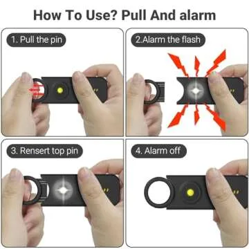 Personal Safety Alarm by WomenSiren Self Defense, LED Strobe Light, 135dB Siren Alarm for Women, Children & Elderly