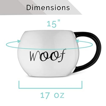 Ceramic Coffee Mug With 3D Animal Surprise – Cat & Dog Tea Mug For Hot Drinks & Cold Beverages – Dishwasher Safe Novelty Cup With Comfortable Handle – Great Gift Idea For Pet Owners Large 17OZ (Dog)