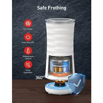 Elegant Paris Rhône Milk Frother for Hot and Cold Foam Coffee