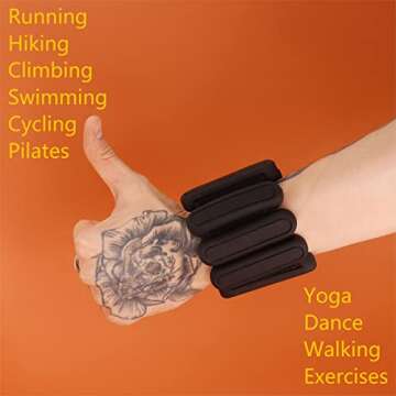 STONESAM Wrist & Ankle Weight-Set of 2 (1lb), Wearable Wrist Bracelets for Yoga, Dance, Barre, Pilat...