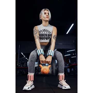 STONESAM Wrist & Ankle Weight-Set of 2 (1lb), Wearable Wrist Bracelets for Yoga, Dance, Barre, Pilates, Exercises, Cardio, Aerobics, Walking (ink black)