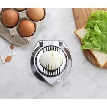 New Star Foodservice 36459 Commercial Grade Aluminum Egg Slicer, Mushroom Slicer with Stainless Steel Wire (Hand Wash Only)