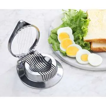 New Star Foodservice 36459 Commercial Grade Aluminum Egg Slicer, Mushroom Slicer with Stainless Steel Wire (Hand Wash Only)
