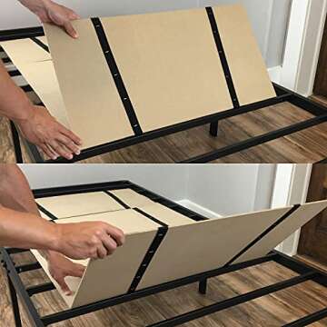 DMI Foldable Box Spring, Bunkie Board, Bed Support Slats for Mattress Support to Streamline and Mini...