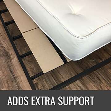 DMI Foldable Box Spring, Bunkie Board, Bed Support Slats for Mattress Support to Streamline and Minimize the Bed, No Assembly Needed