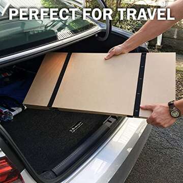 DMI Foldable Box Spring, Bunkie Board, Bed Support Slats for Mattress Support to Streamline and Minimize the Bed, No Assembly Needed