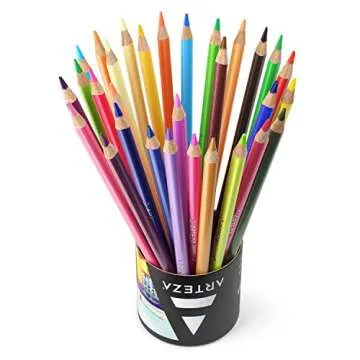 ARTEZA Watercolor Colored Pencils For Adult Coloring, Set of 48 Presharpened, Triangular-Shaped Drawing Pencils for Teens, Art Supplies for Sketching and Painting