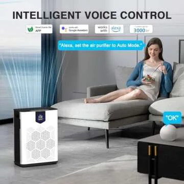 DAYETTE H14 Air Purifiers for Home Large Room Up to 3000 Ft², Smart Wifi with Washable Filters, Air Quality Monitor, 4 Fan & 22 dB Sleep Mode for Bedroom Living Room