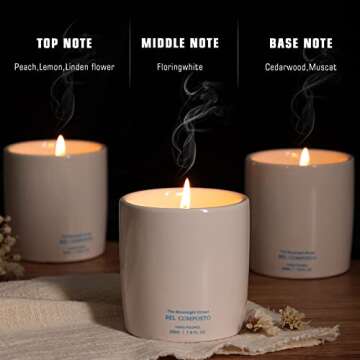 Eucalyptus & Mint Candles for Home Scented, 7.8oz 45 Hours Burn Soy Aromatherapy Candle Gift for Str...