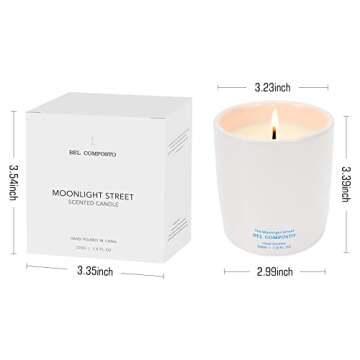 Eucalyptus & Mint Candles for Home Scented, 7.8oz 45 Hours Burn Soy Aromatherapy Candle Gift for Stress Relief, Yoga, Relaxing SPA, All Natural Strong Scented Ceramic Jar Candles for Men and Women