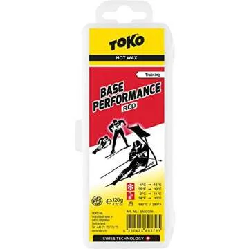 TOKO Base Performance Wachs Red – Hydrocarbon Additive Wax for Optimal Ski & Snowboard Maintenance