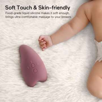 Momcozy Double Lactation Massager Warming for Breastfeeding, Pumping, Heat & Vibration for Improve M...