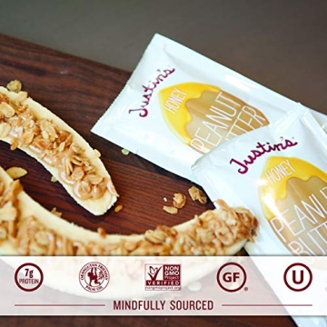 Justin's Organic Honey Peanut Butter Squeeze Packs 10 Pack