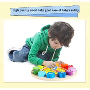 Time Clock Toy for Kids Wooden Time Learning Shape Sorting Color Game Montessori Early Education Math Set Kid Jigsaw Play Tool Preschool Toddler Puzzle Toy Gift for Boys Girls Birthday Age 3 4 5 6
