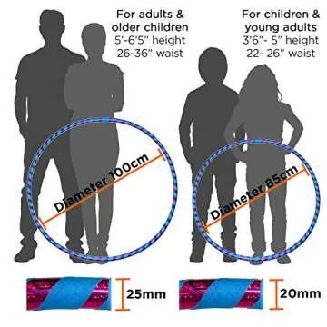 Kid's Hula Hoops -Quality Weighted Children’s Hula Hoops! Great for Exercise, Dance, Fitness & Fun! NO Instructions Needed! Same Day Dispatch! (Pink / Silver Glitter)