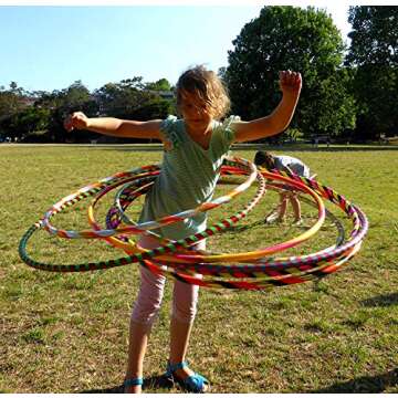 Kid's Hula Hoops -Quality Weighted Children’s Hula Hoops! Great for Exercise, Dance, Fitness & Fun! NO Instructions Needed! Same Day Dispatch! (Pink / Silver Glitter)