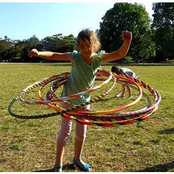 Kid's Hula Hoops -Quality Weighted Children’s Hula Hoops! Great for Exercise, Dance, Fitness & Fun! NO Instructions Needed! Same Day Dispatch! (Pink / Silver Glitter)