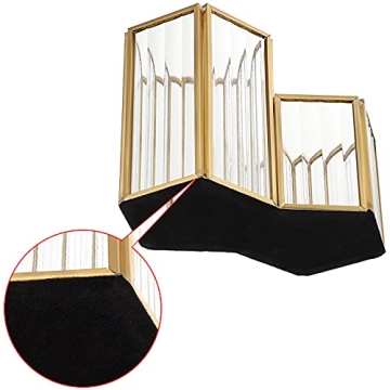 Buy ELLDOO Gold Glass Makeup Brush Holder for Women